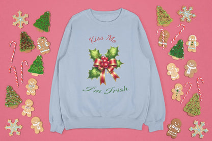 Kiss Me I'm Irish Christmas Sweatshirt