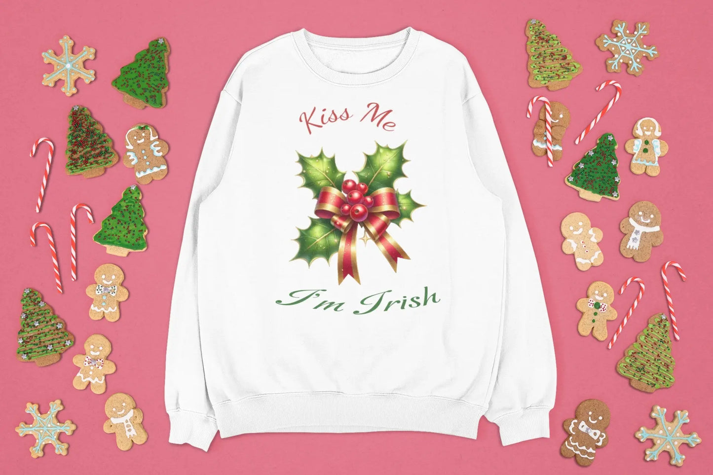 Kiss Me I'm Irish Christmas Sweatshirt