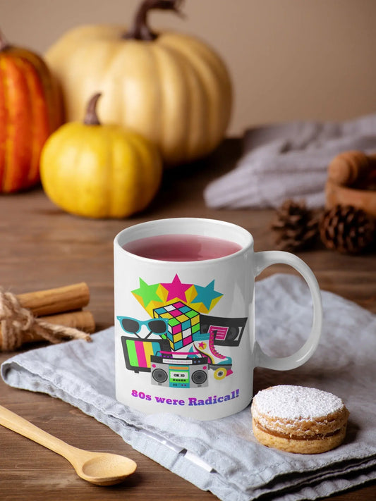 80s themed coffee mug - retro and fun