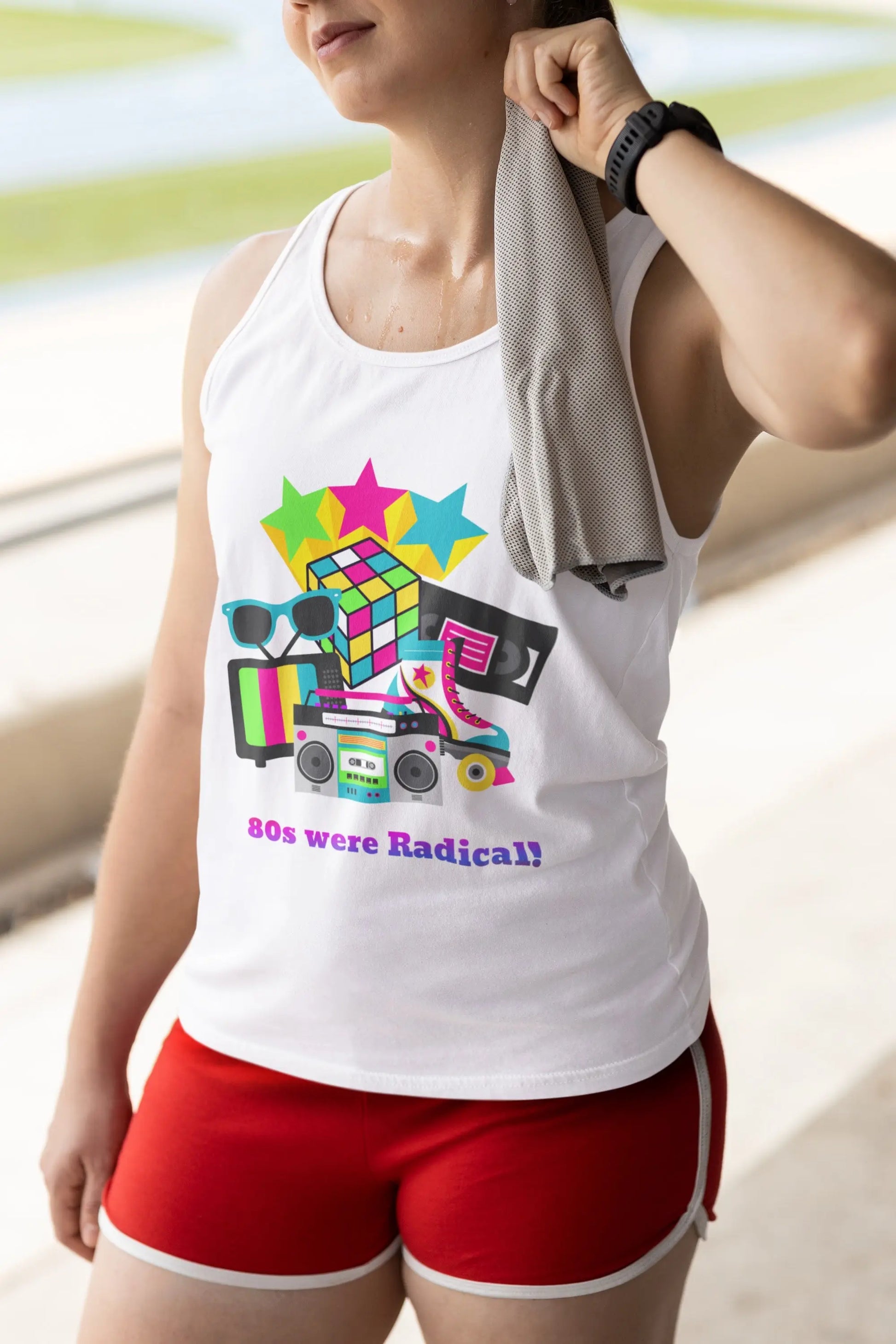 80s themed tank top