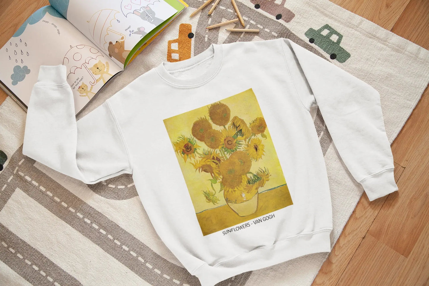 Sweatshirt featuring Van Gogh's Sunflowers