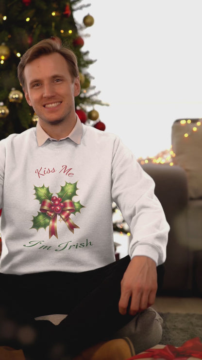 Kiss Me I'm Irish Christmas Sweatshirt